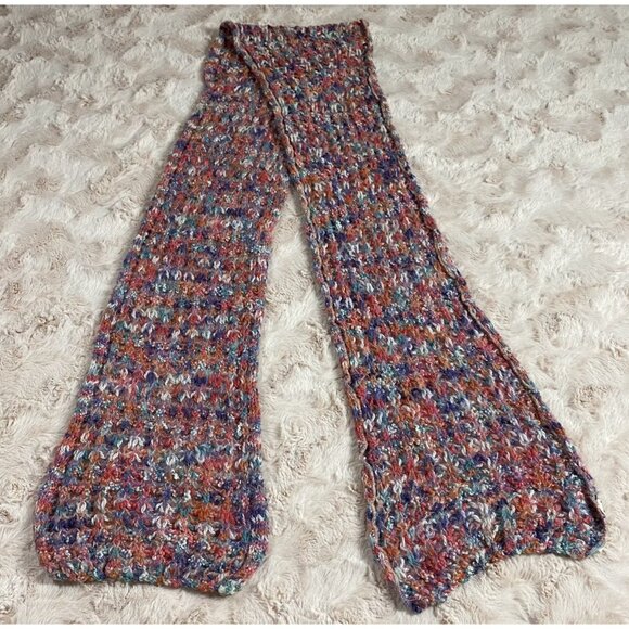 Lord & Taylor Scarf Multicolor Lightweight Wool & Acrylic Made in Italy 72"x8" - Picture 2 of 5